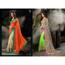 Printed Georgette Designer Saree